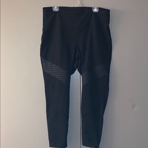 Old Navy black moto street legging